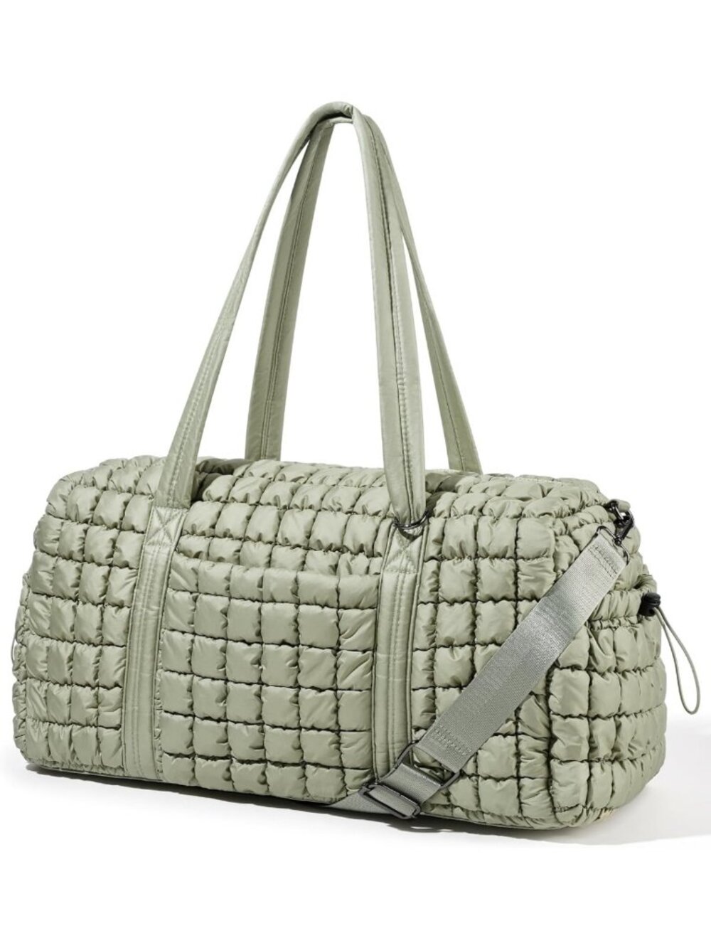 Quilted Puffer Travel Duffle Bag | Stylish Weekender & Gym Tote for Overnight